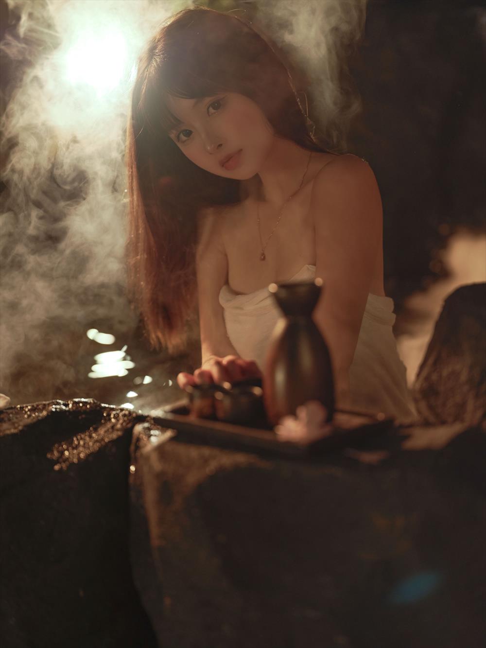 河豚抚子-温泉浴巾[14P] COS网红博主 预览2图
