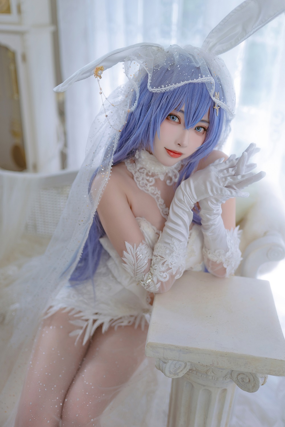 宫本桜-碧蓝航线-花园花嫁[27P] COS网红博主 预览2图