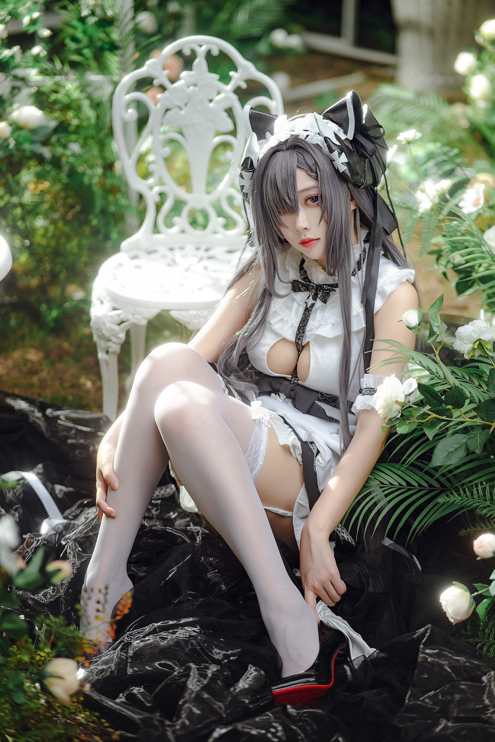 宫本桜-碧蓝航线-奥古斯特女仆[20P] COS网红博主 预览1图