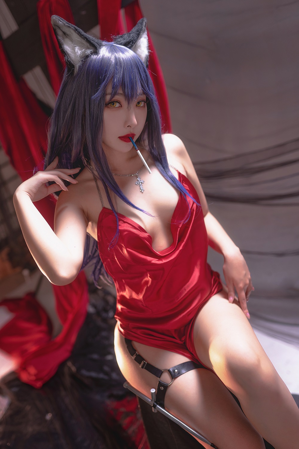 宫本桜-明日方舟-德克萨斯同人礼服[23P] COS网红博主 预览2图