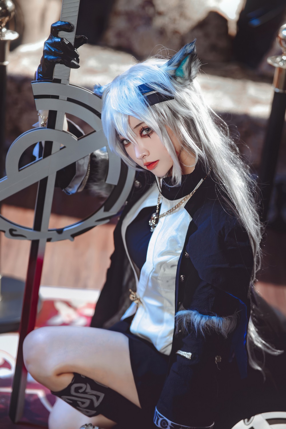 宫本桜-明日方舟-拉普兰德[17P] COS网红博主 预览1图