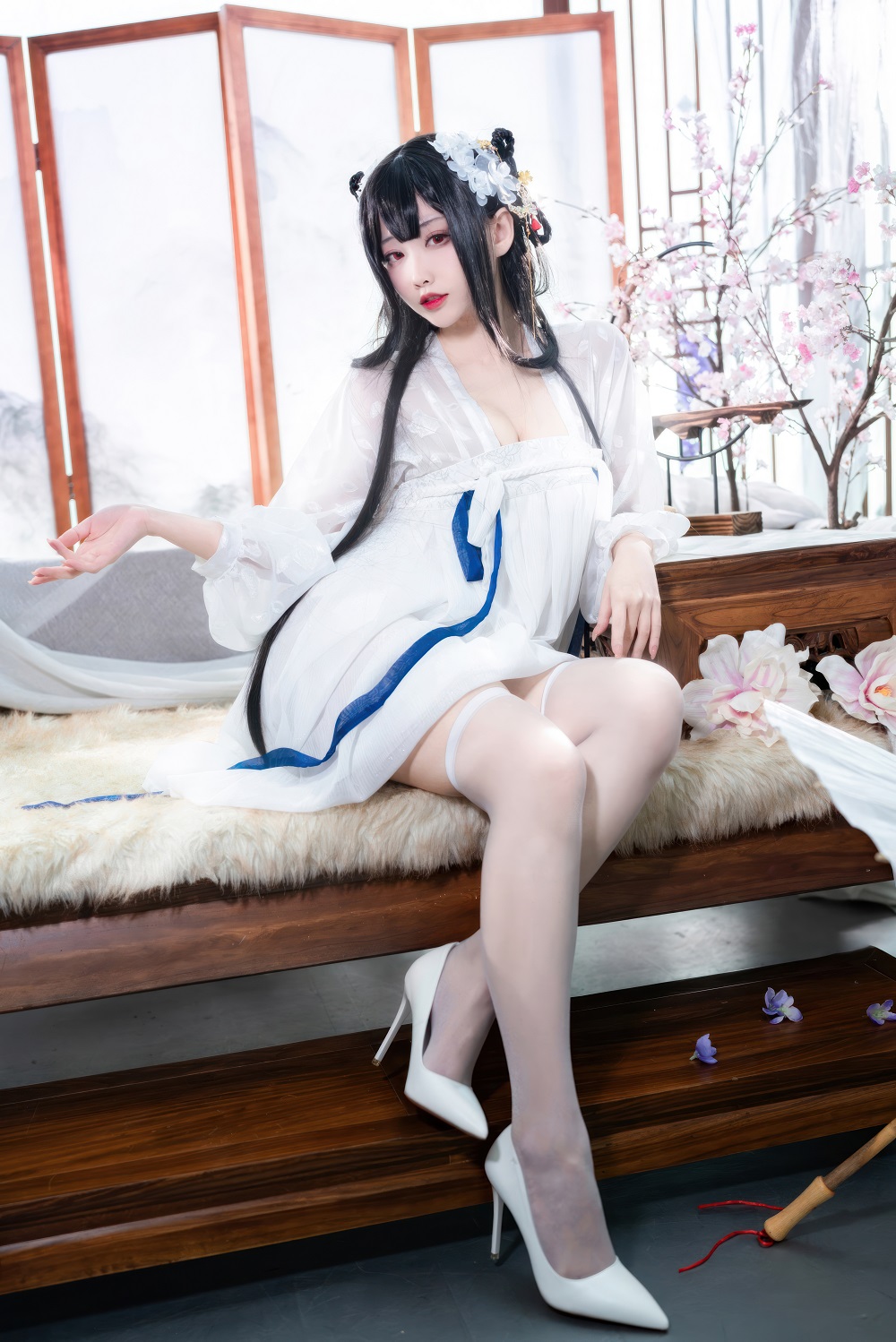 宫本桜-碧蓝航线-逸仙·膏发凝脂[22P] COS网红博主 预览1图