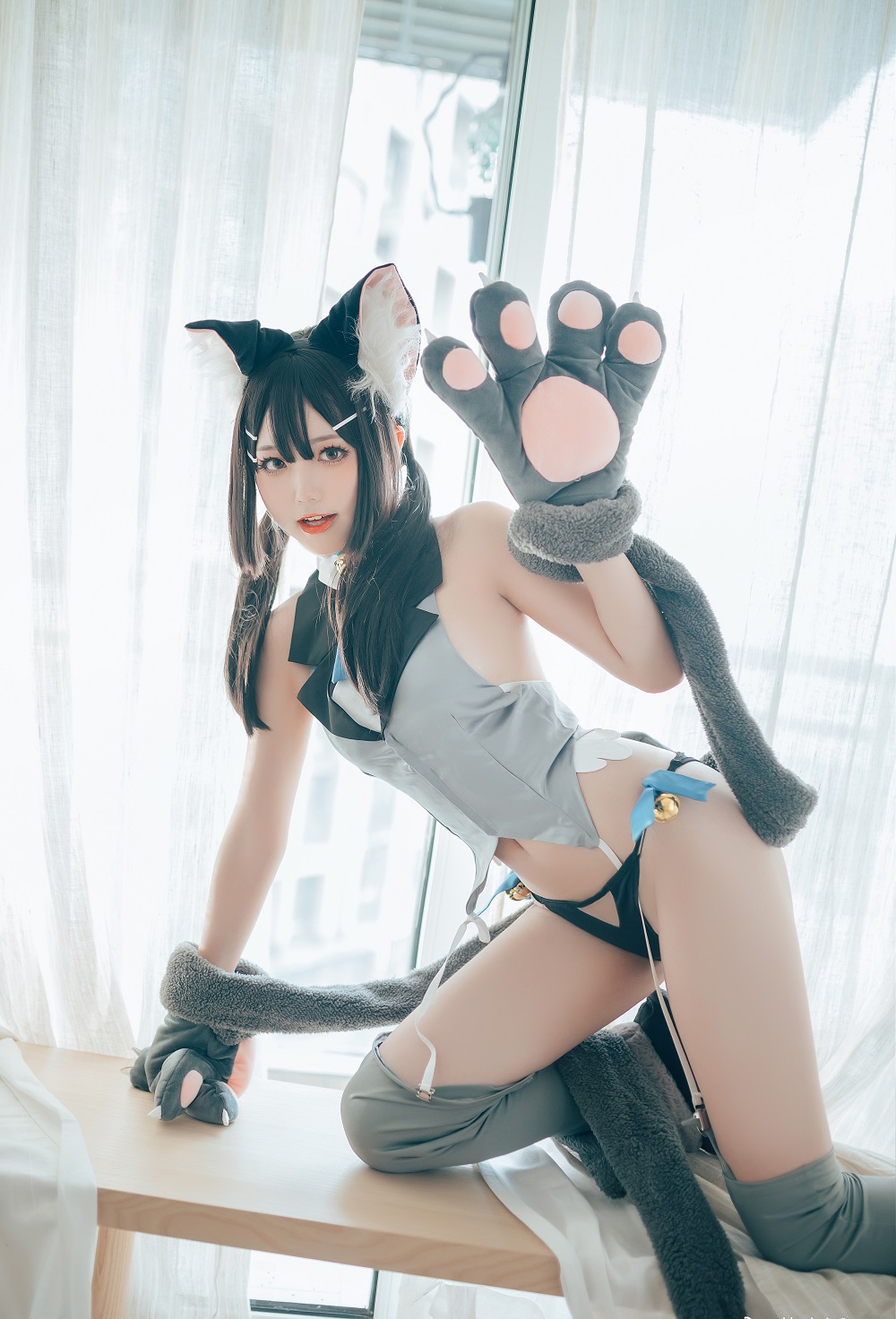 蓝小沂KiKi-伊莉雅猫娘[7P] COS网红博主 预览2图