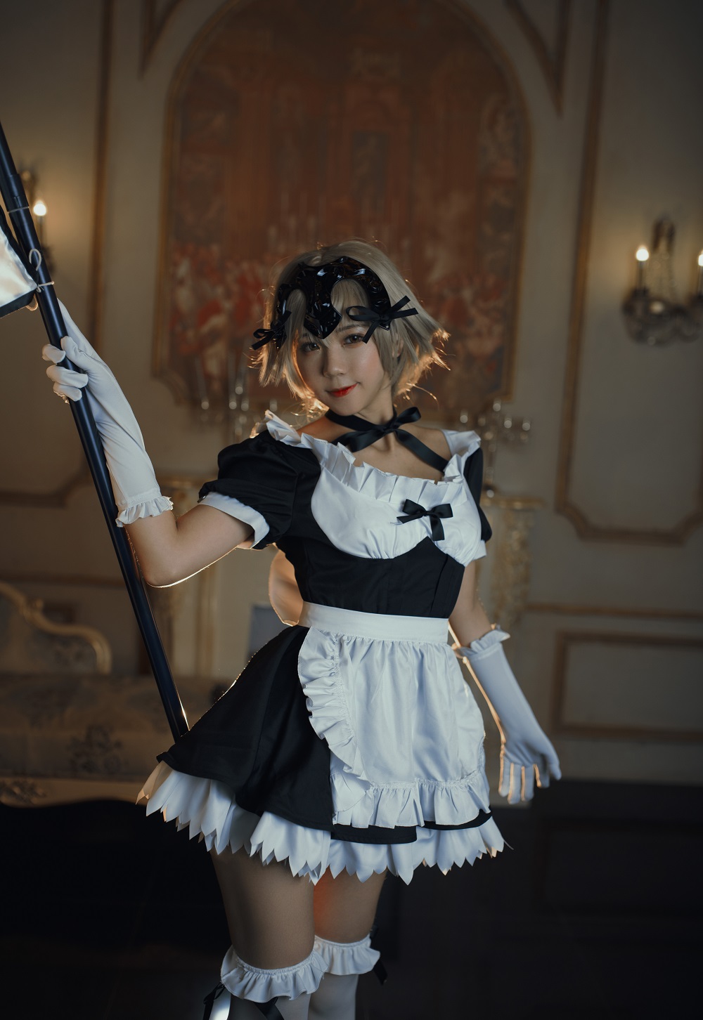 蓝小沂KiKi-FGO-黑贞德女仆[11P] COS网红博主 预览2图