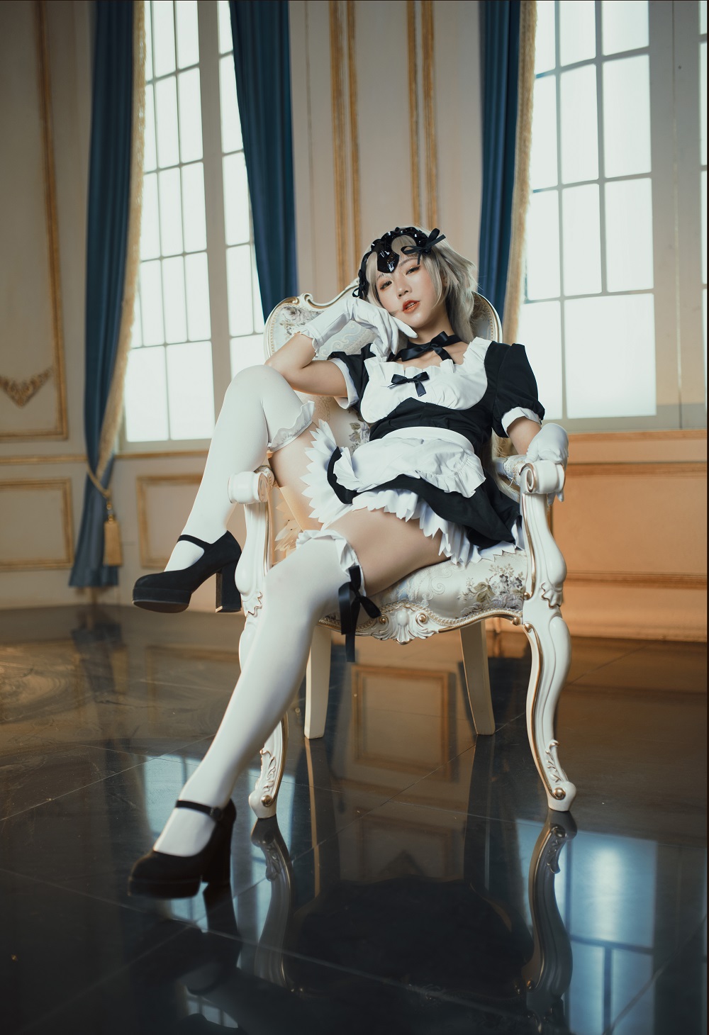 蓝小沂KiKi-FGO-黑贞德女仆[11P] COS网红博主 预览1图