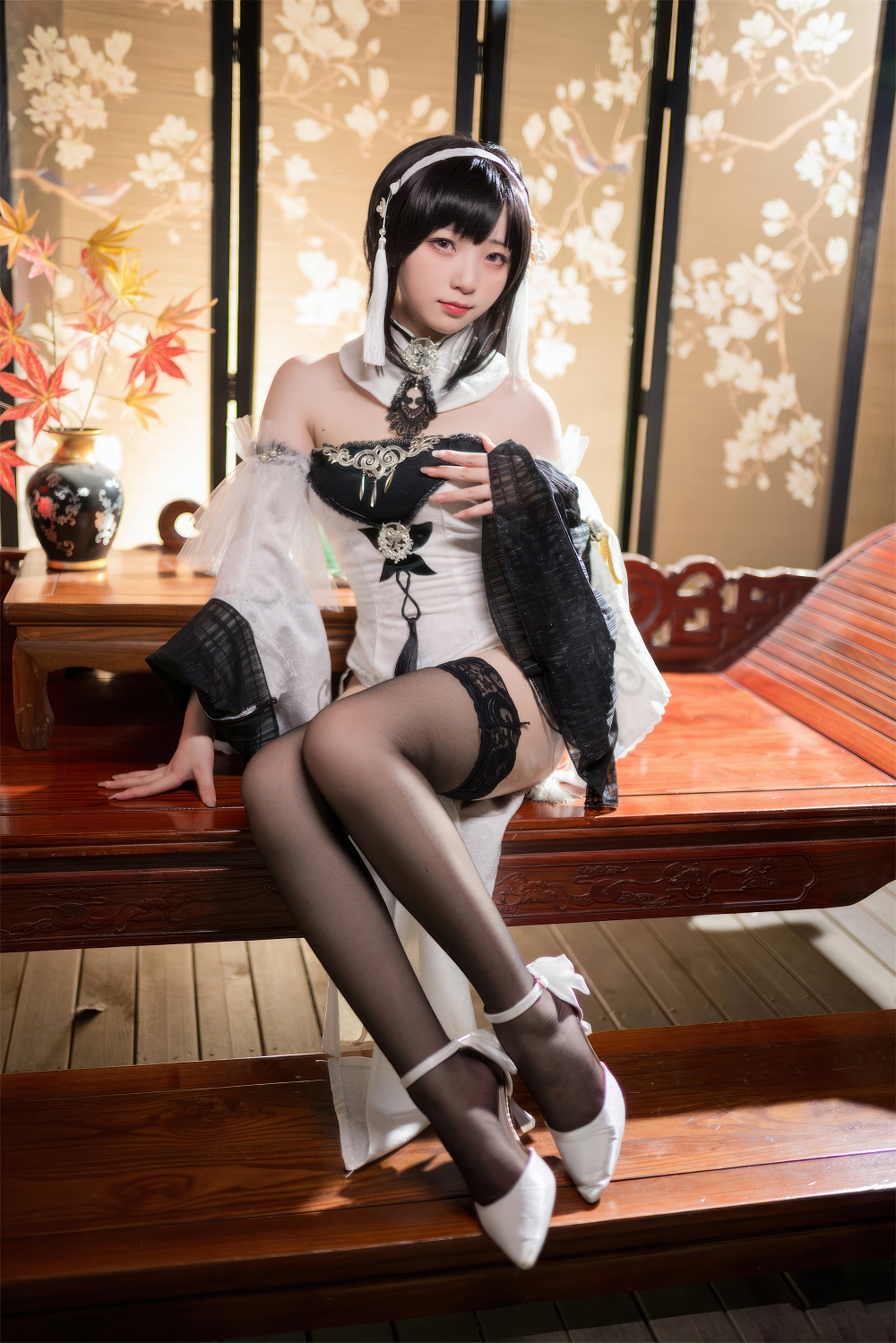 花铃-碧蓝航线-镇海旗袍[109P] COS网红博主 预览1图