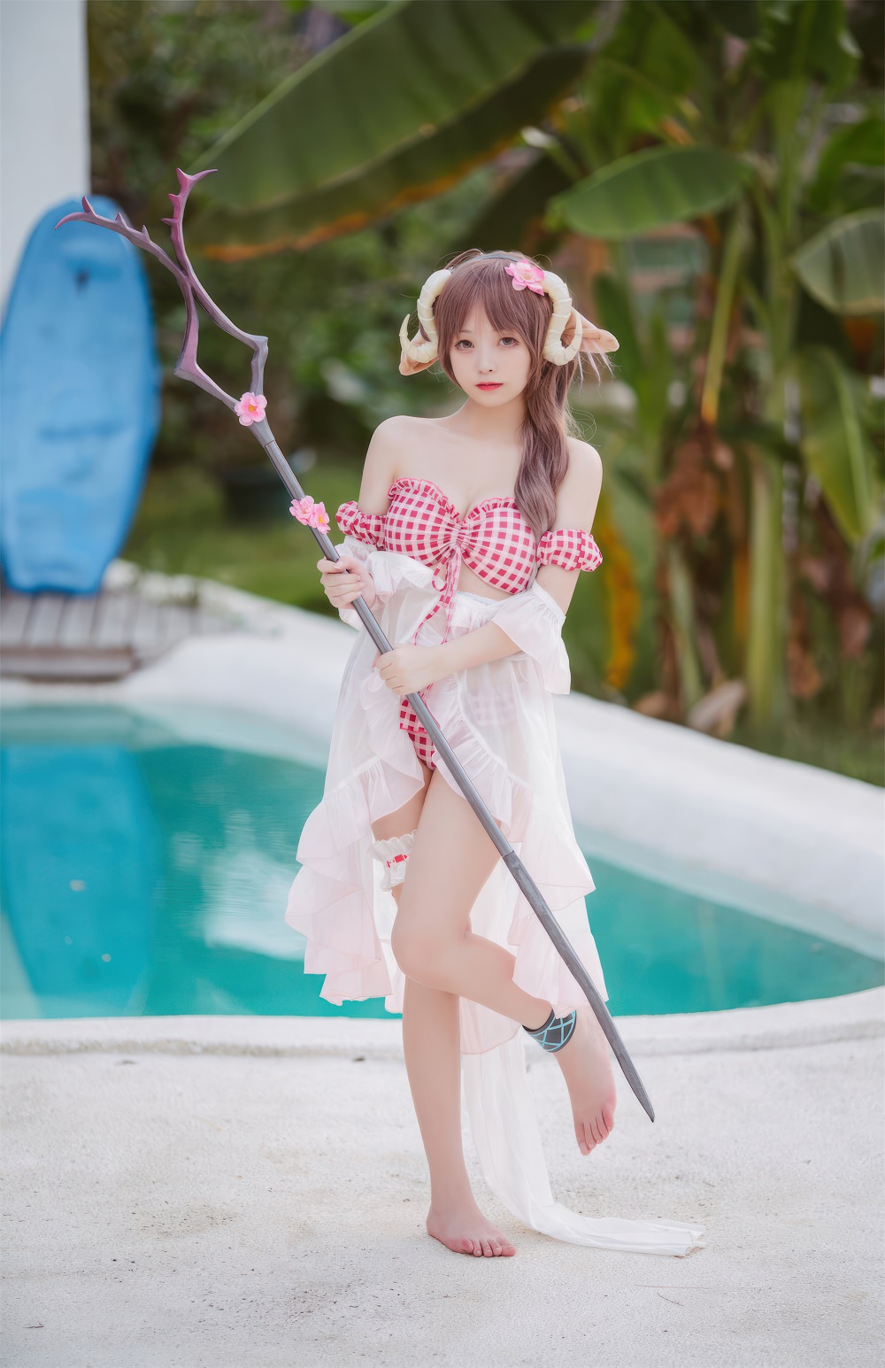 花铃-明日方舟-小羊夏卉[34P] COS网红博主 预览2图