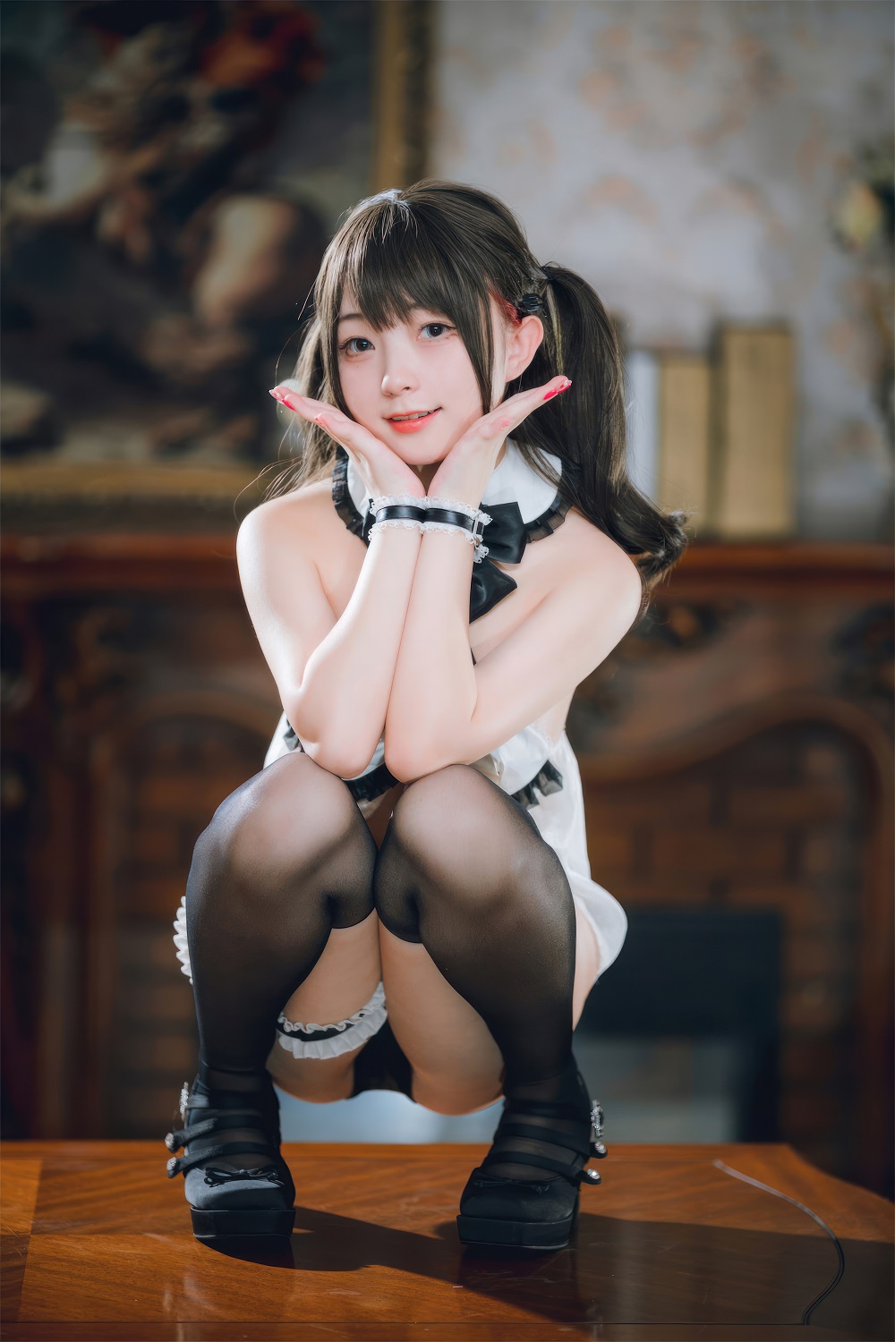 花铃-万圣节小恶魔女仆[86P] COS网红博主 预览2图
