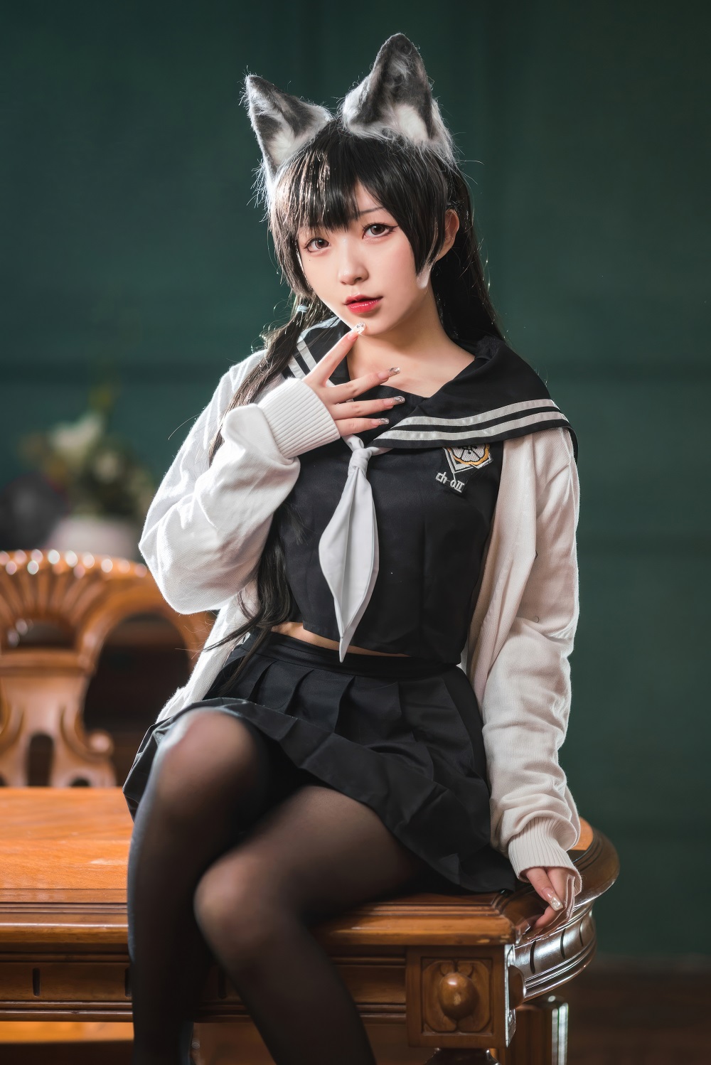 花铃-碧蓝航线-爱宕JK制服[34P] COS网红博主 预览1图