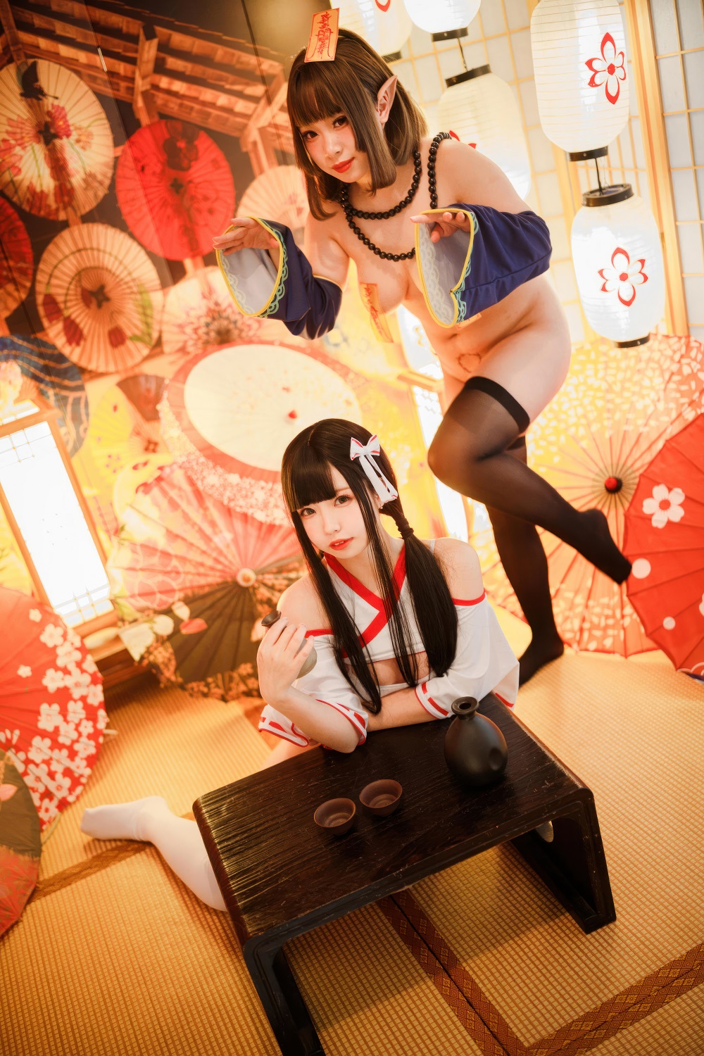胡桃猫Kurumineko&雪香川SUI-巫女&僵尸[121P] COS网红博主 预览1图