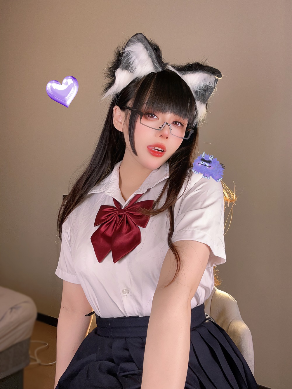 九言-猫耳娘的裙底[36P+5V] COS网红博主 预览1图