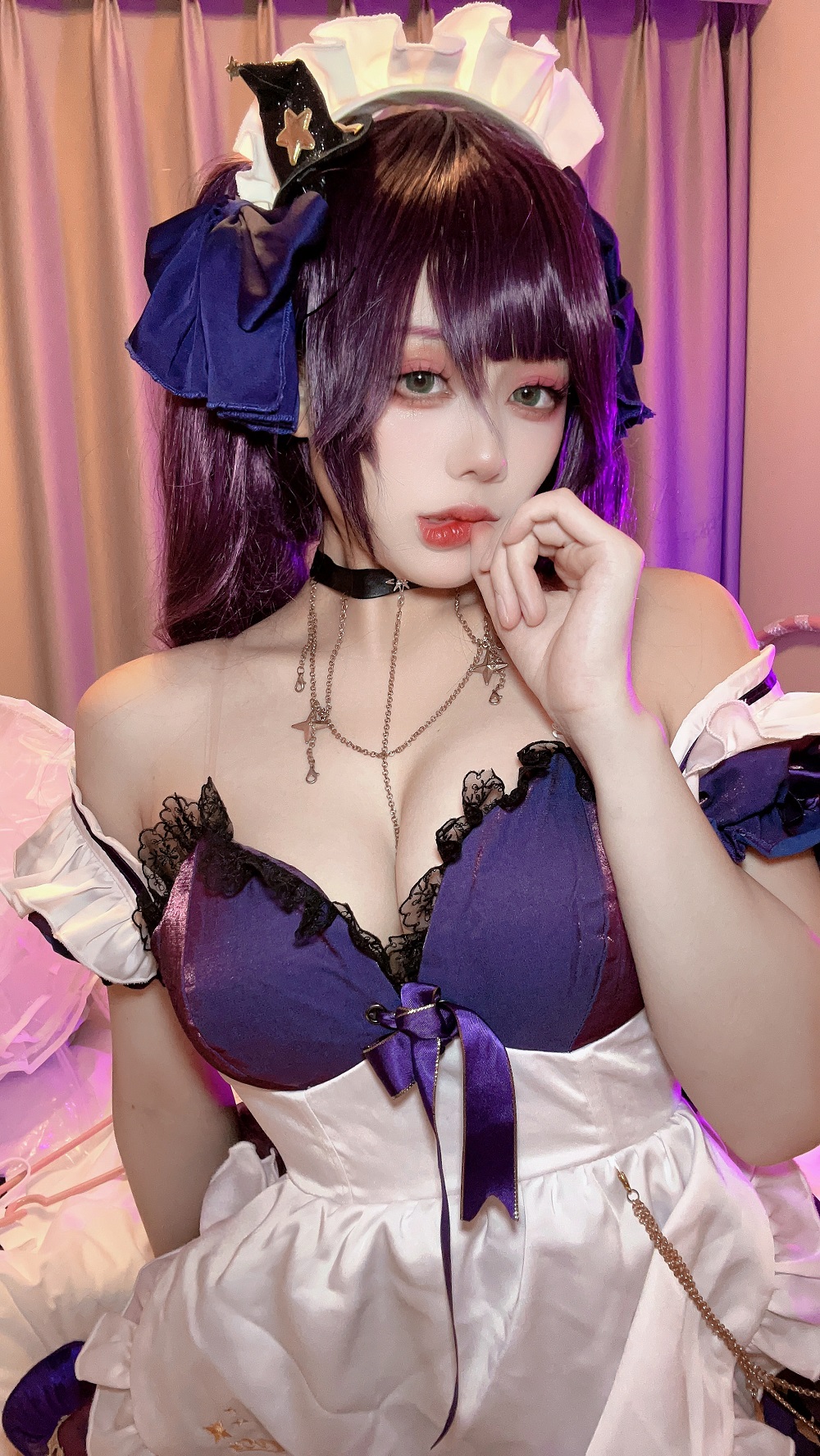 九言-原神-莫娜女仆[40P+9V] COS网红博主 预览1图