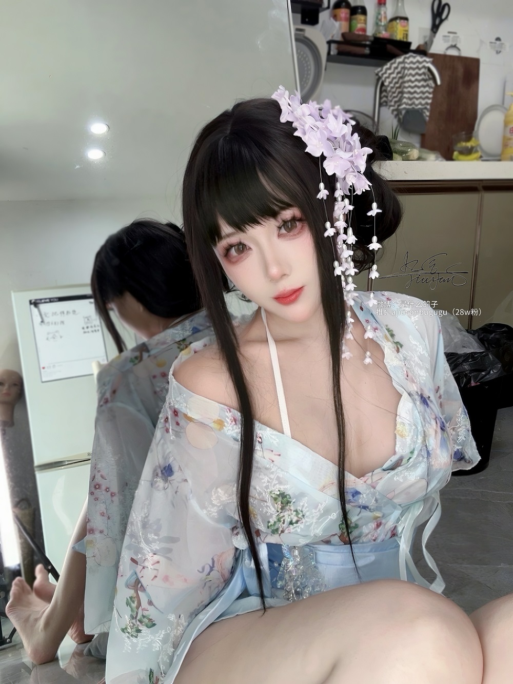 九言-碧蓝航线-吾妻和服浴衣[33P+4V] COS网红博主 预览1图
