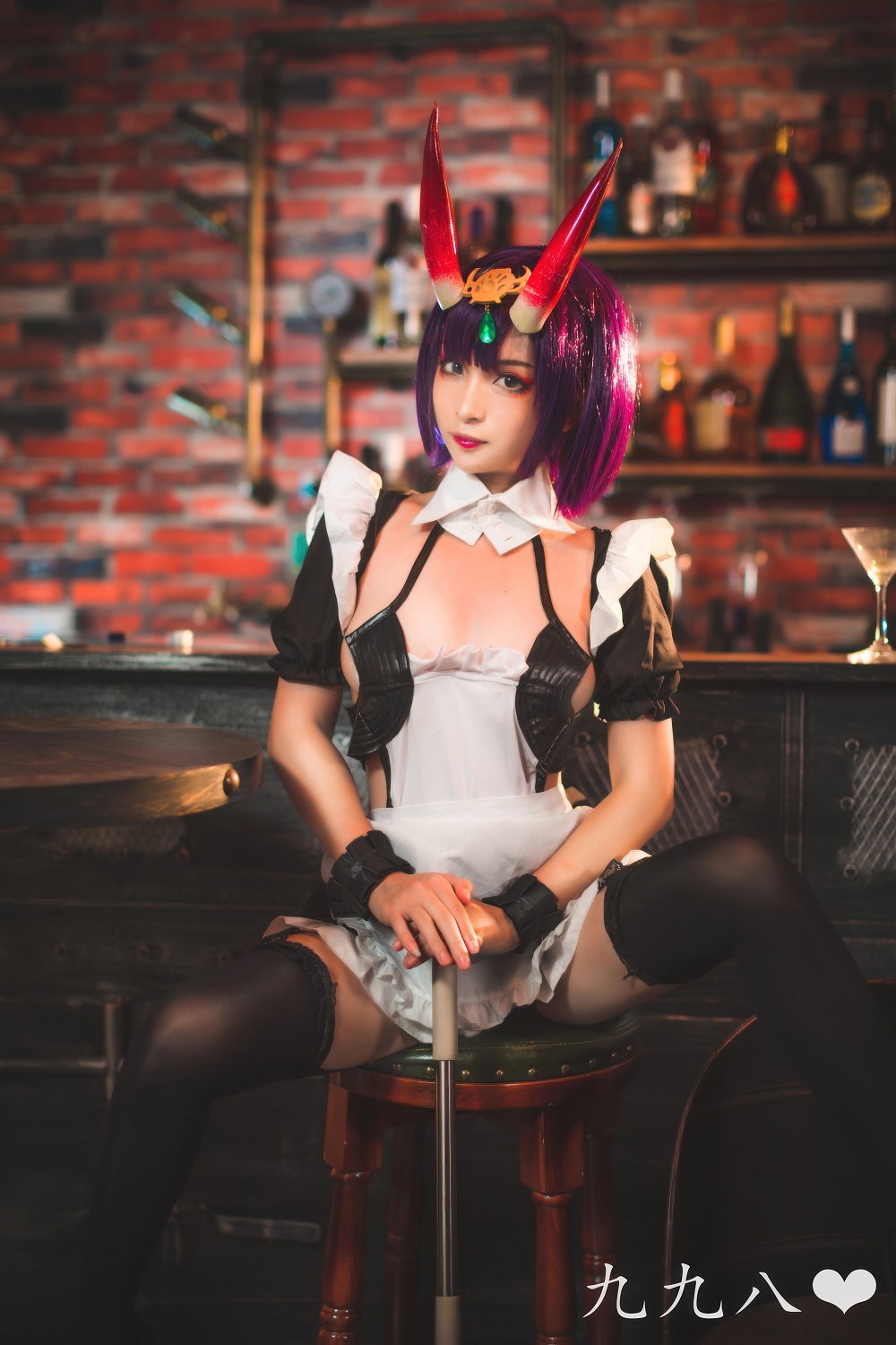九九八吖-FGO-酒吞童子女仆[70P] COS网红博主 预览1图