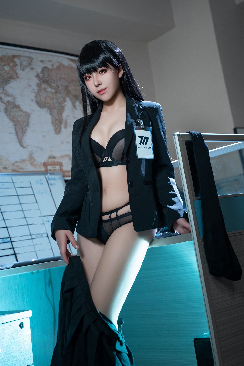 涩氨酸San-蔚蓝档案-调月莉音OL[35P] COS网红博主 预览2图