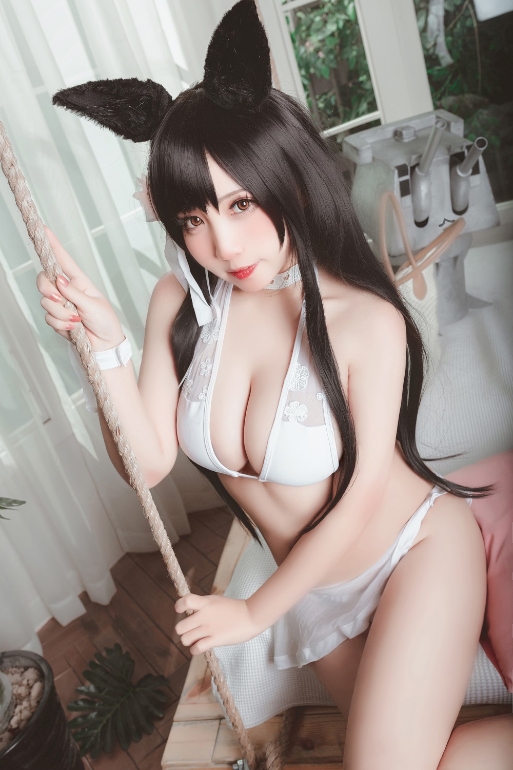 桃之啾啾-碧蓝航线-爱宕泳装·盛夏进行曲[24P] COS网红博主 预览1图