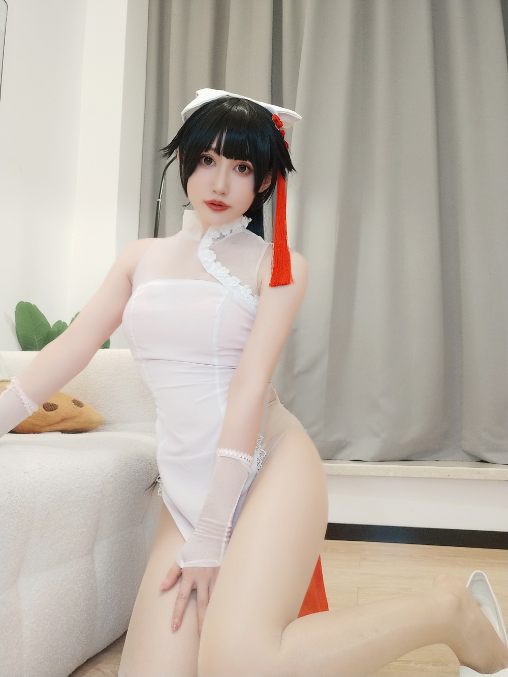 木之本果-碧蓝航线-高雄旗袍[86P+7V] COS网红博主 预览2图