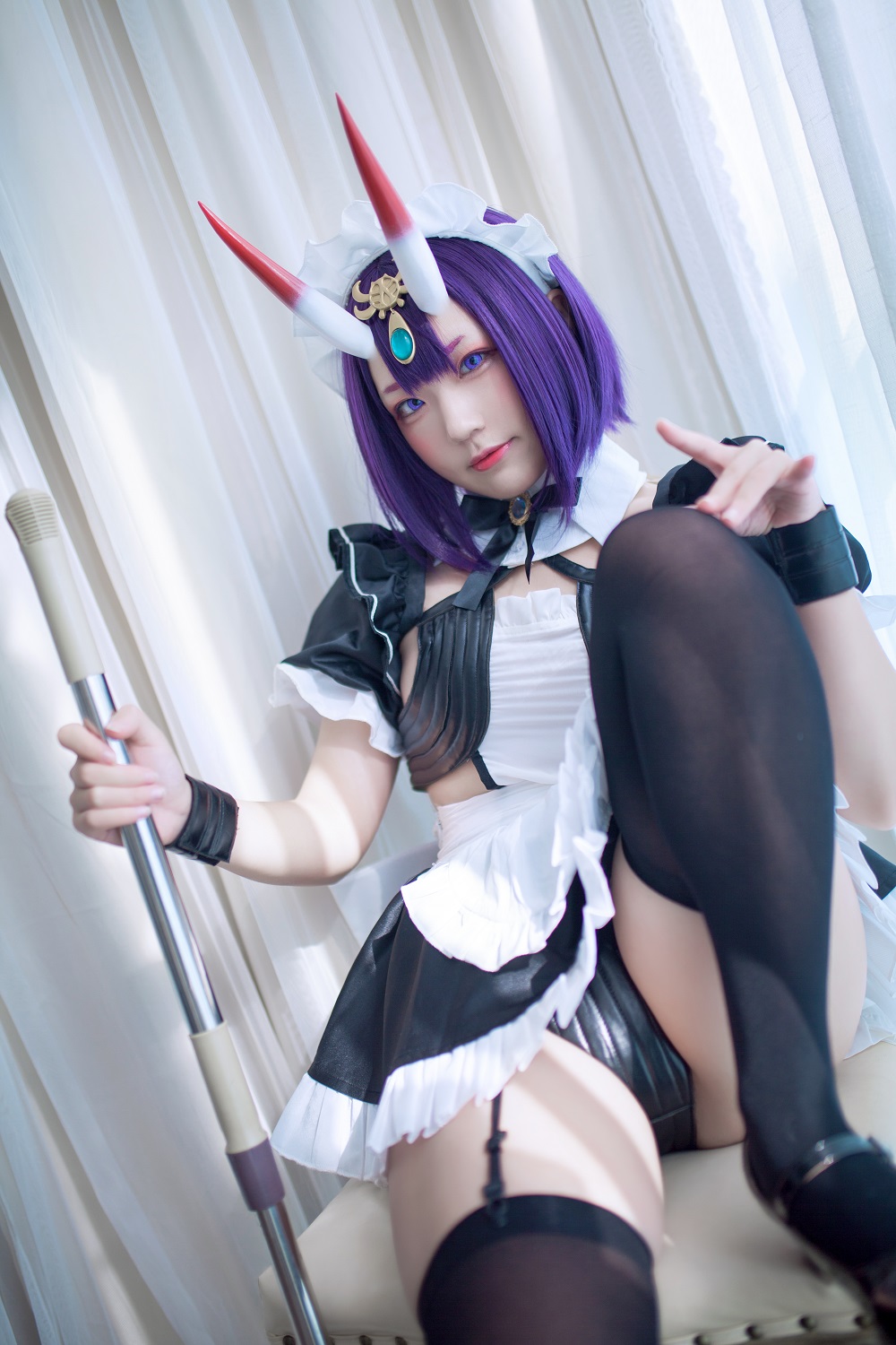 弥美Mime-FGO-酒吞童子女仆[17P] COS网红博主 预览2图