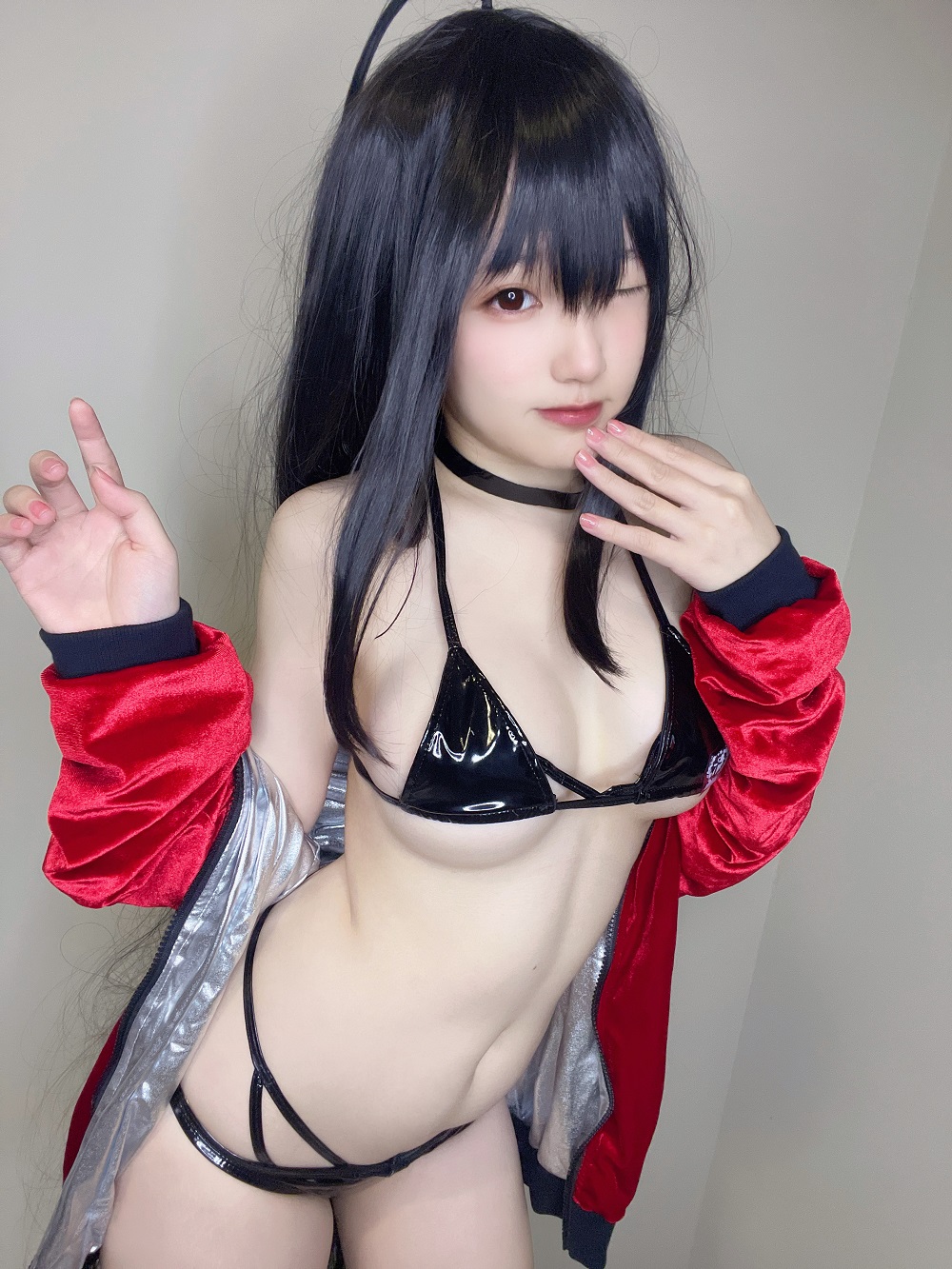 弥美Mime-碧蓝航线-大凤机车服[16P] COS网红博主 预览1图