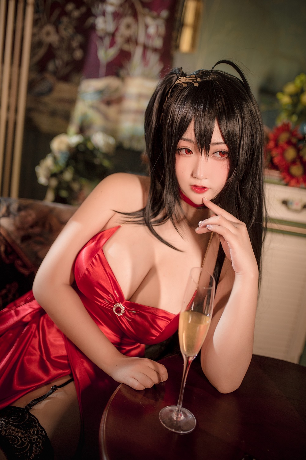 猫九酱Sakura-碧蓝航线-大凤礼服[12P] COS网红博主 预览2图