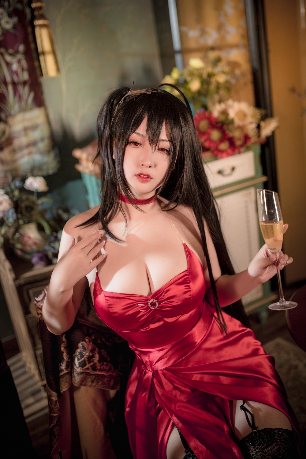 猫九酱Sakura-碧蓝航线-大凤礼服[12P] COS网红博主 预览1图