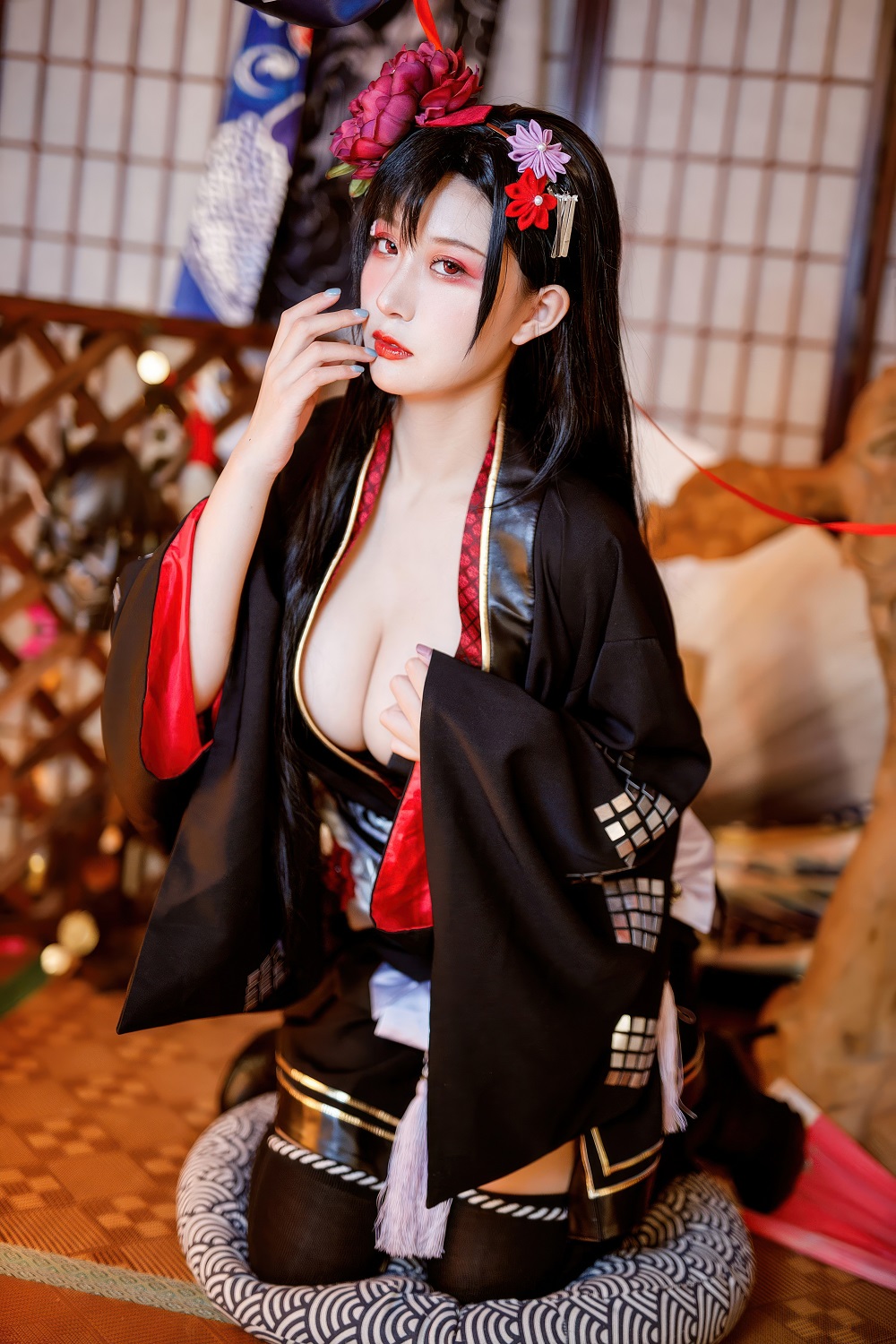 猫九酱Sakura-最终幻想-蒂法和服[30P] COS网红博主 预览2图