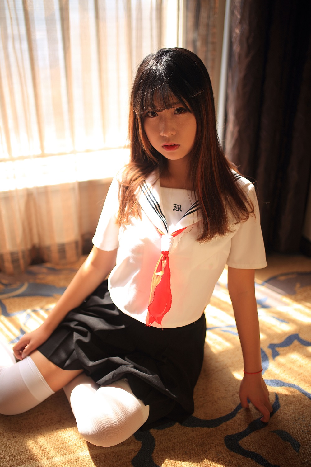 猫九酱Sakura-私拍摄影-JK草莓内衣[812P] COS网红博主 预览1图