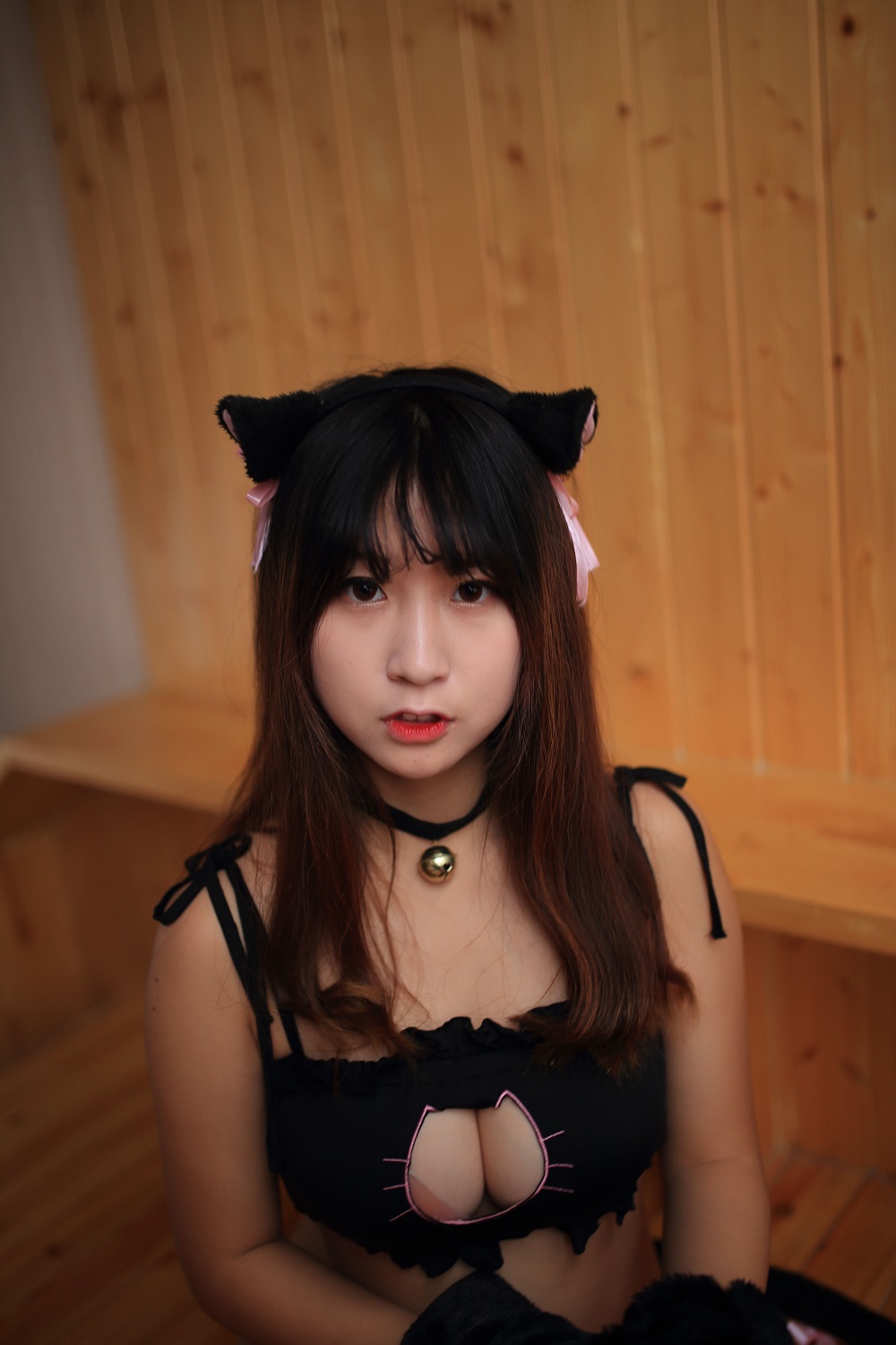 猫九酱Sakura-私拍摄影-浴室猫耳[602P] COS网红博主 预览2图