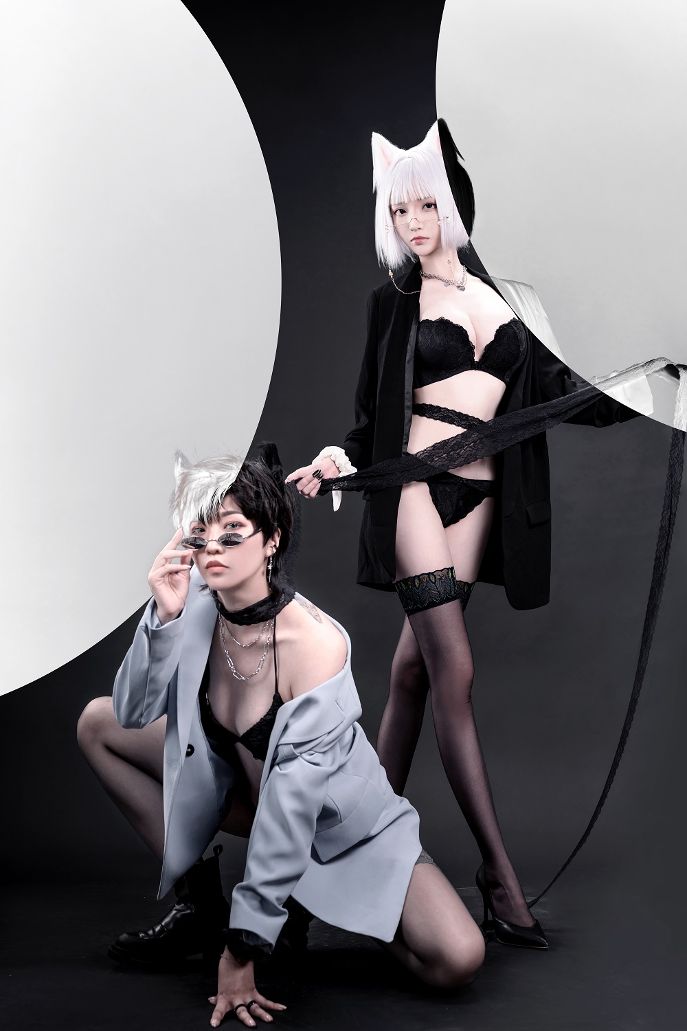 青青子Js&李令羽-狐狸和狼[18P] COS网红博主 预览2图