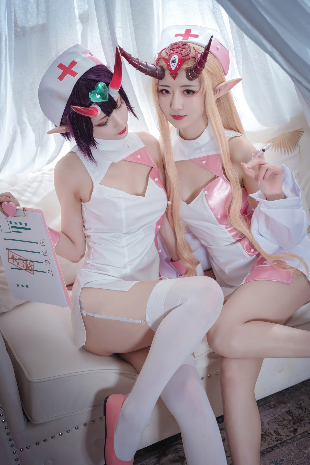 弥音音ww-FGO-酒吞童子&茨木童子同人护士[25P] COS网红博主 预览1图