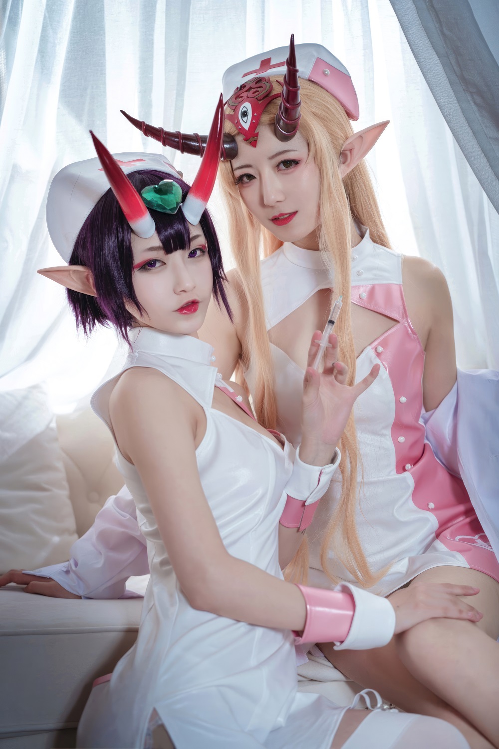 弥音音ww-FGO-酒吞童子&茨木童子同人护士[25P] COS网红博主 预览2图