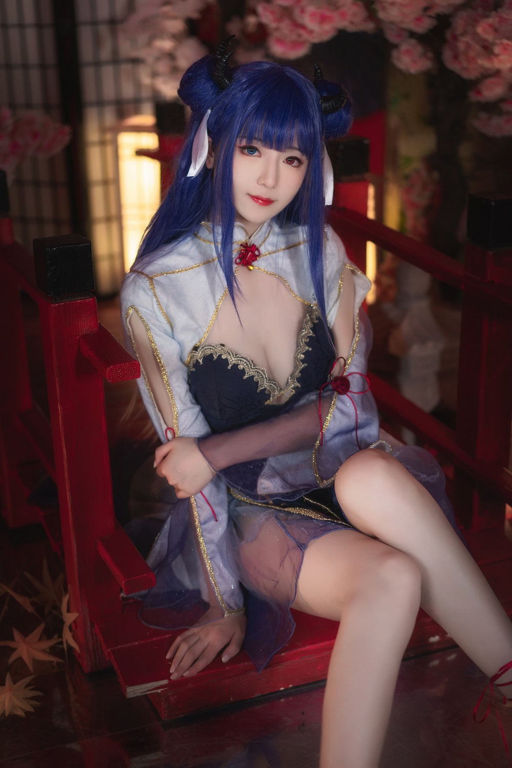 弥音音ww-碧蓝航线-伊吹·茗烟春雪[18P] COS网红博主 预览1图