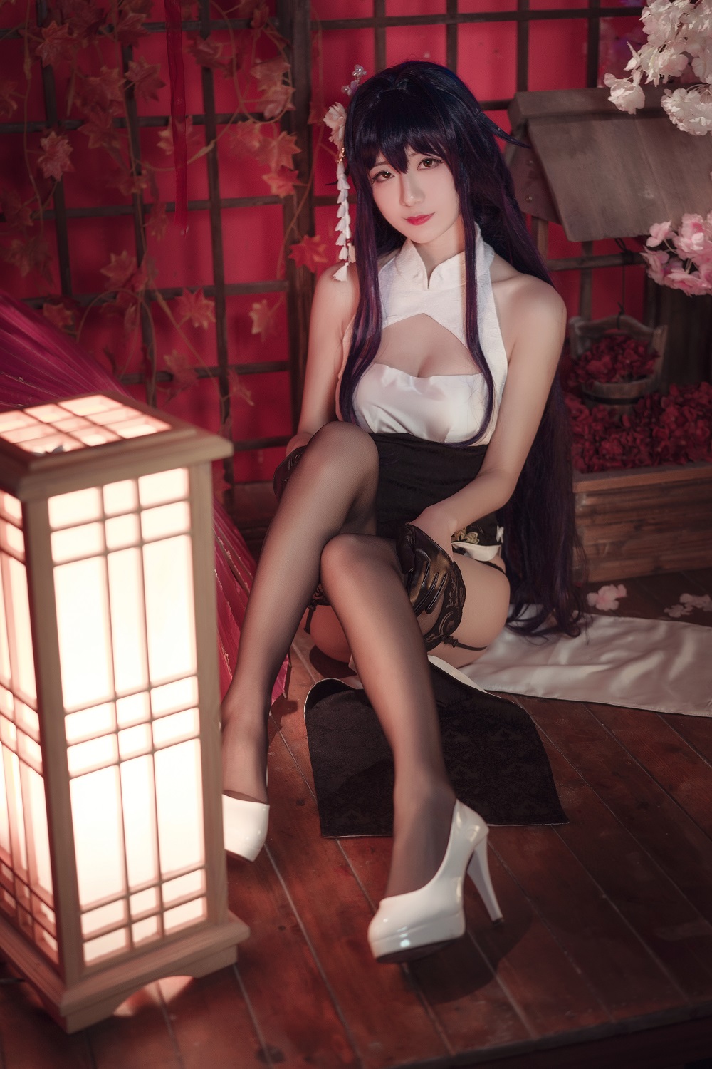 弥音音ww-碧蓝航线-吾妻旗袍[20P] COS网红博主 预览1图