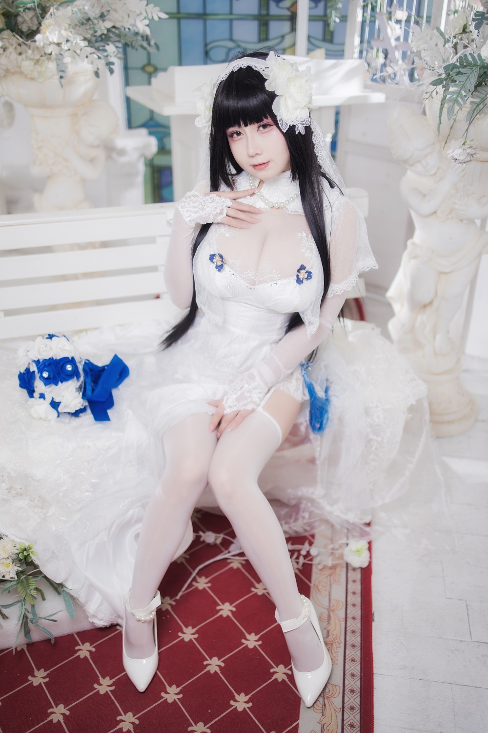 修修猫ww-少女前线-95式婚纱[34P] COS网红博主 预览2图