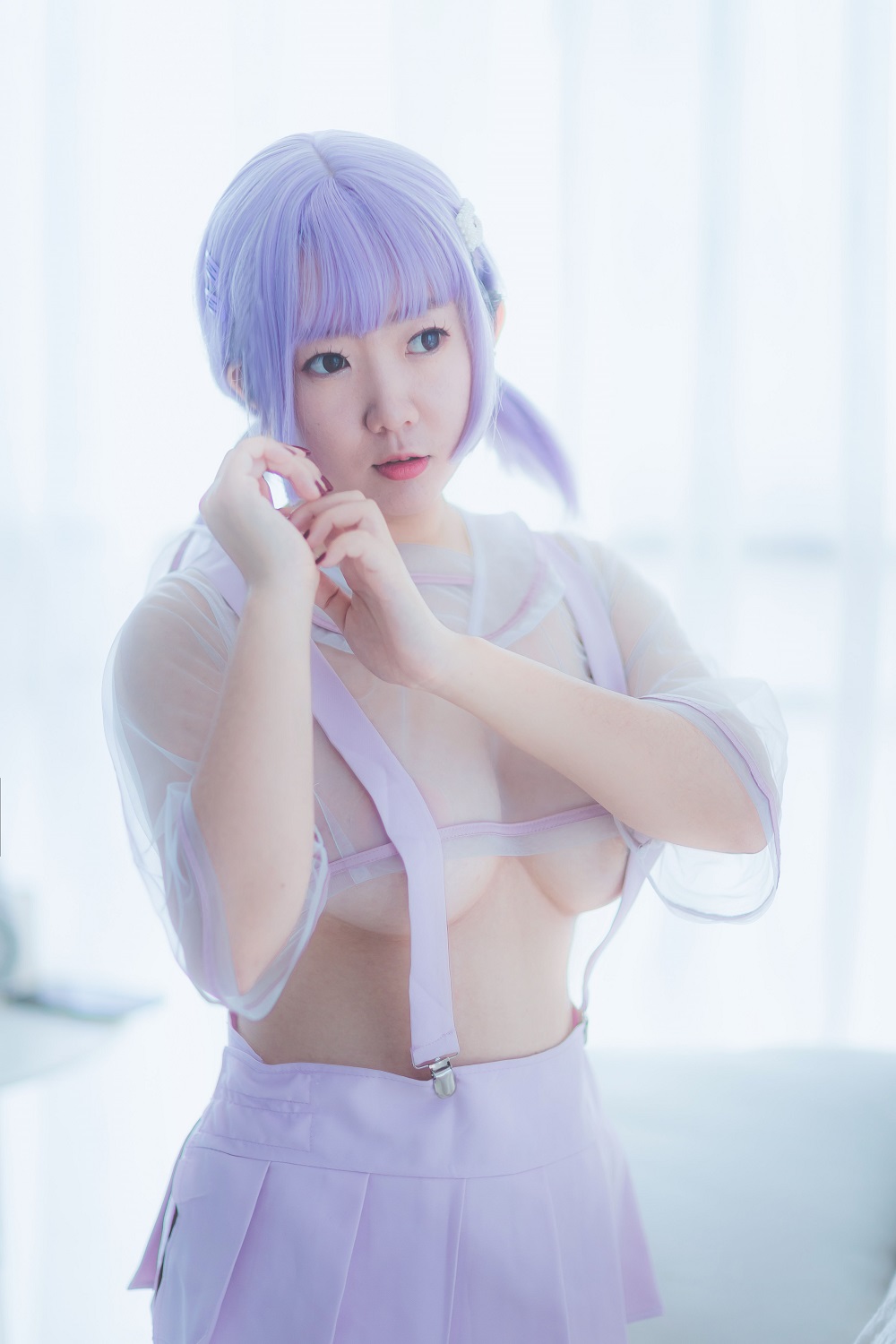 甜糖大魔王-粉色兔兔[33P] COS网红博主 预览2图