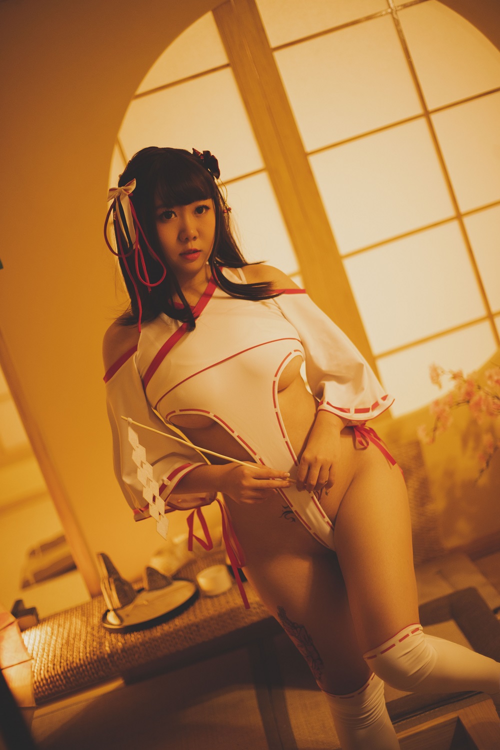 甜糖大魔王-妈妈子巫女[33P+2V] COS网红博主 预览1图