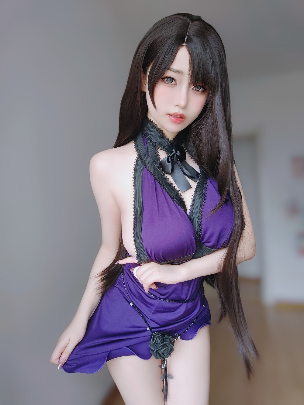 女主K-最终幻想-蒂法礼服[89P] COS网红博主 预览2图