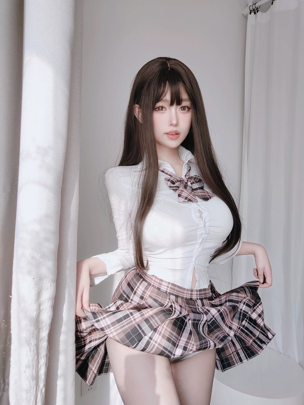 女主K-黑丝JK学妹[100P+1V] COS网红博主 预览1图