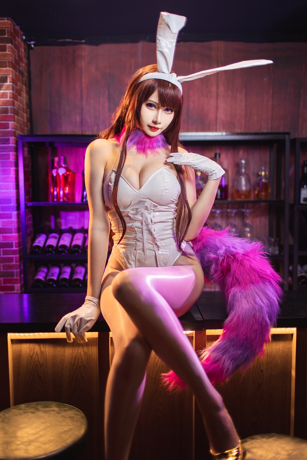 兔胖胖min-恶魔姐姐-千夜兔女郎[23P] COS网红博主 预览2图
