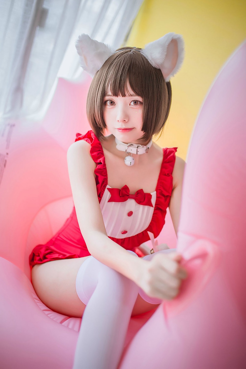 小野妹子w-猫系泳衣[14P] COS网红博主 预览2图