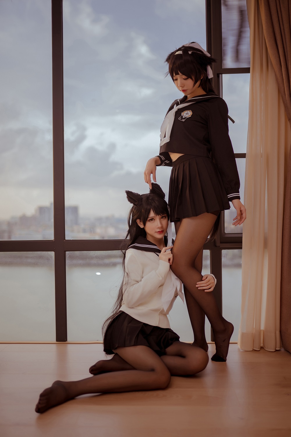 小野妹子w&前羽rr-爱宕&高雄校服[29P] COS网红博主 预览1图