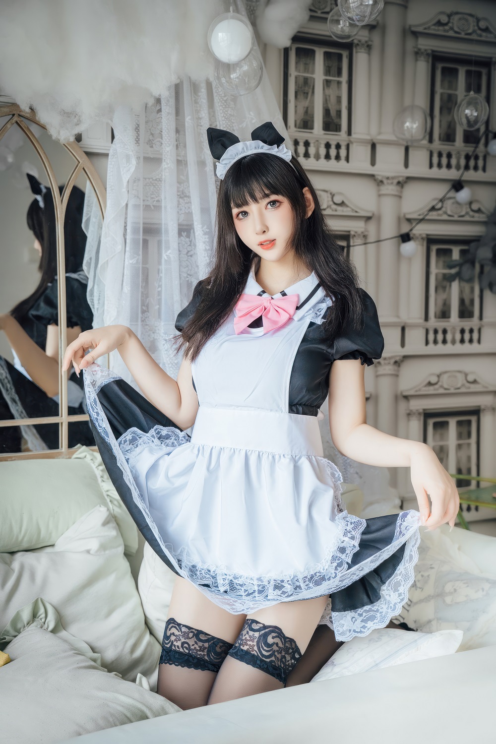 雯粥粥i-可爱女仆[20P] COS网红博主 预览2图