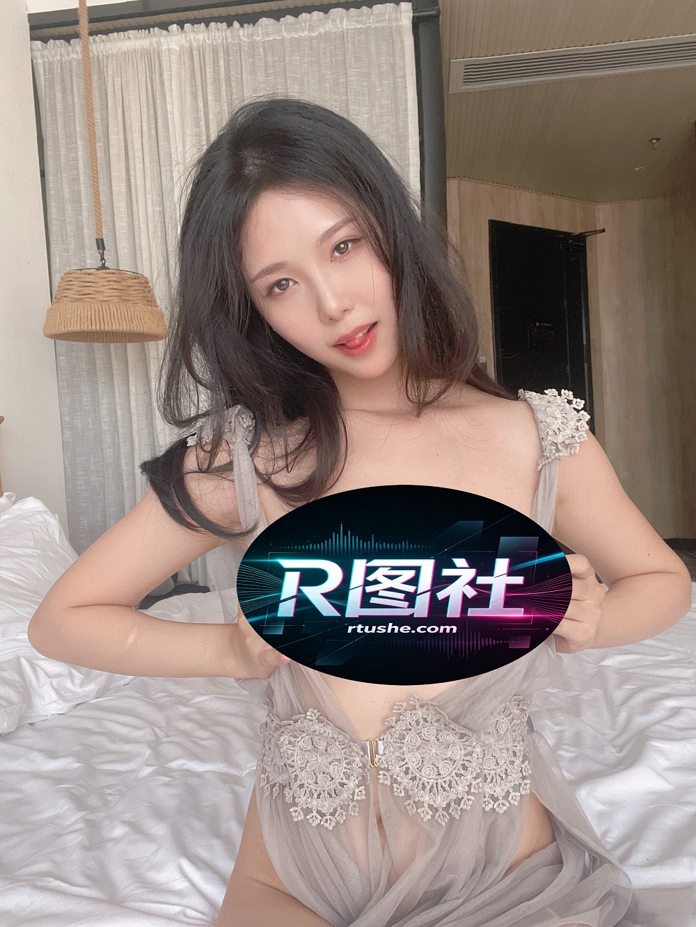 抖娘利世-定制-灰色透视裙[20P] COS网红博主 预览2图