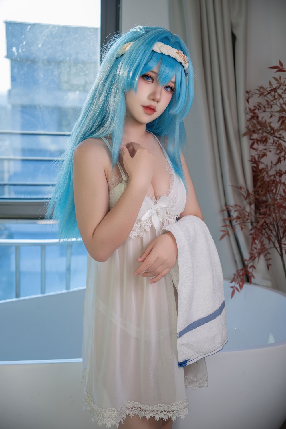 Nai奈绯-Nikke胜利女神-海伦浴后装[54P+8V] COS网红博主 预览1图