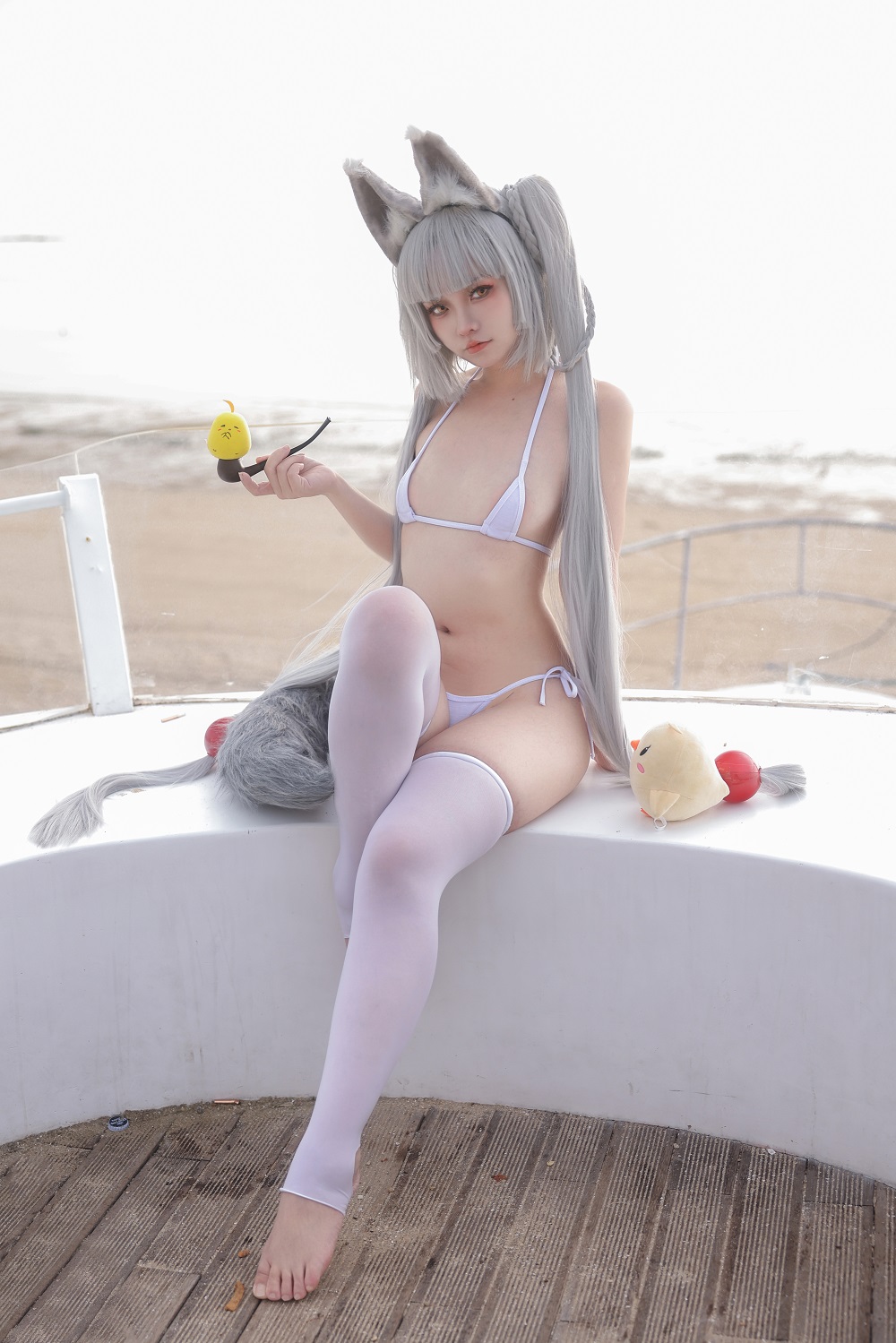 G44不会受伤-碧蓝航线-朝凪泳装[31P] COS网红博主 预览2图