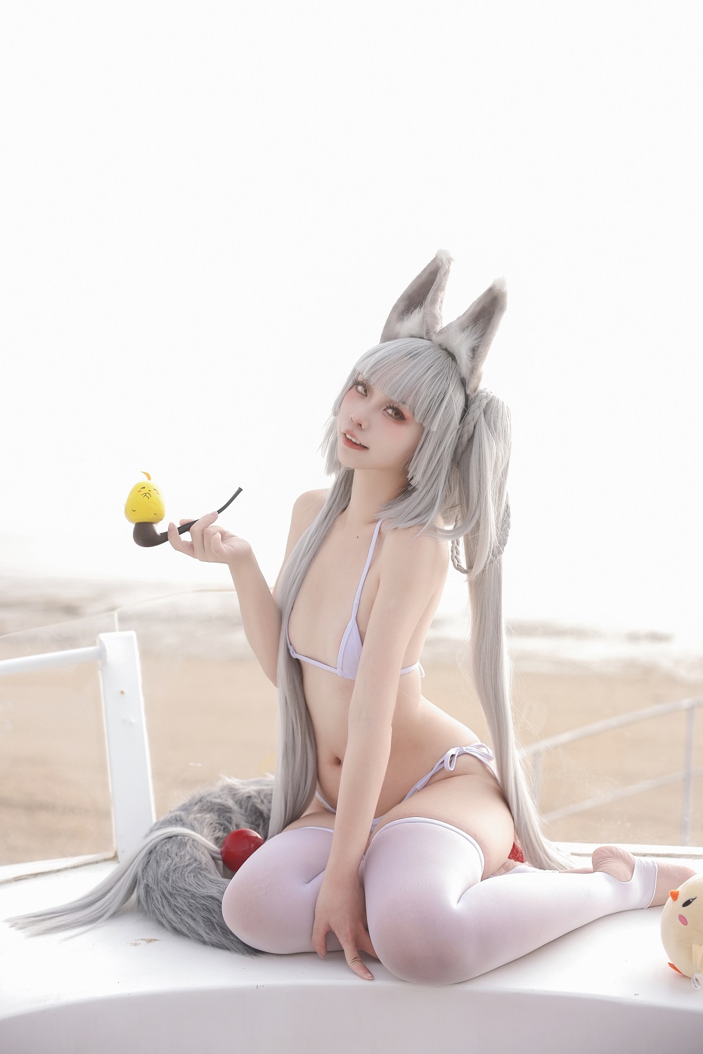 G44不会受伤-碧蓝航线-朝凪泳装[31P] COS网红博主 预览1图