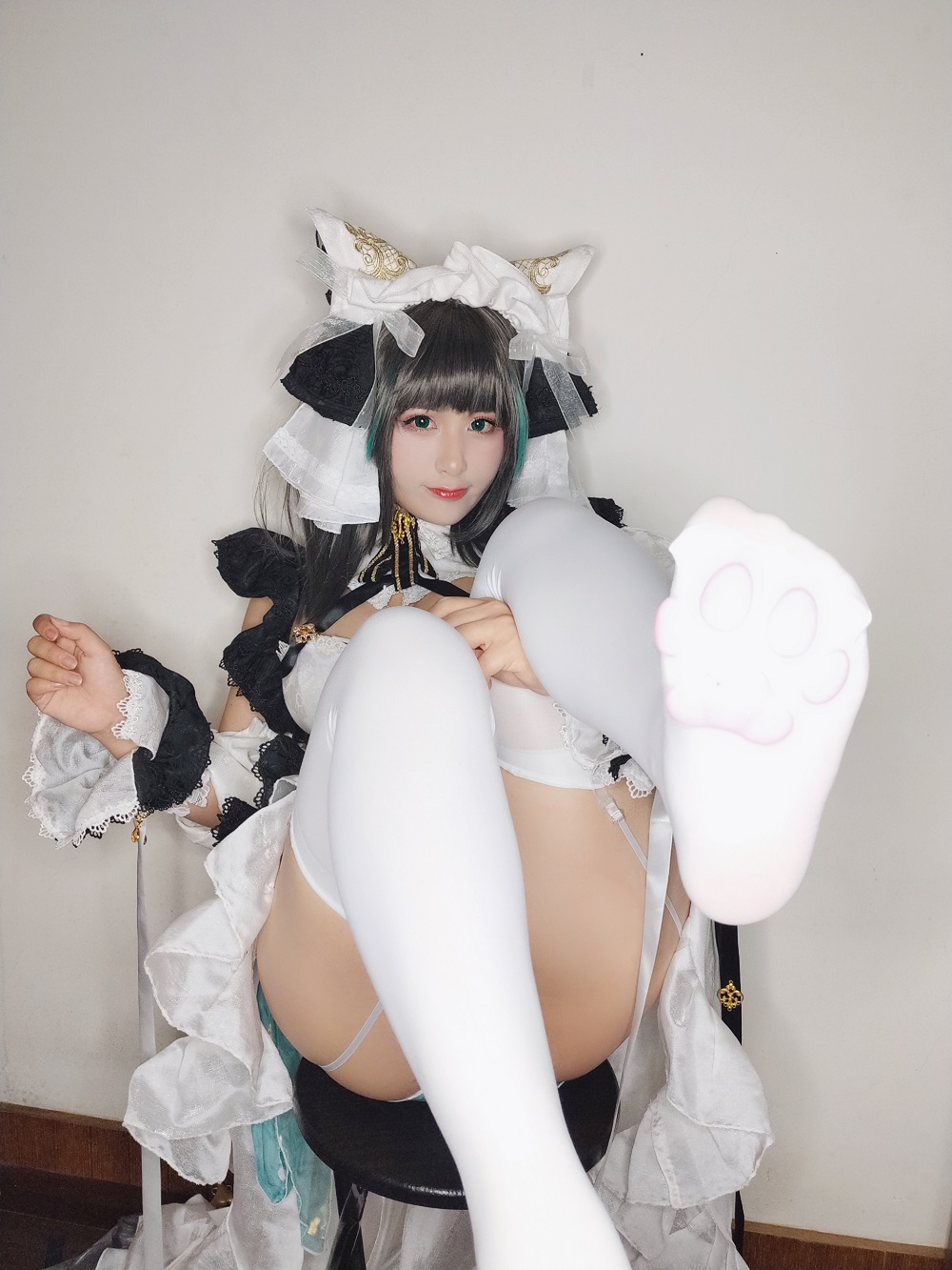 柘烟Zuken-碧蓝航线-柴郡[45P] COS网红博主 预览2图