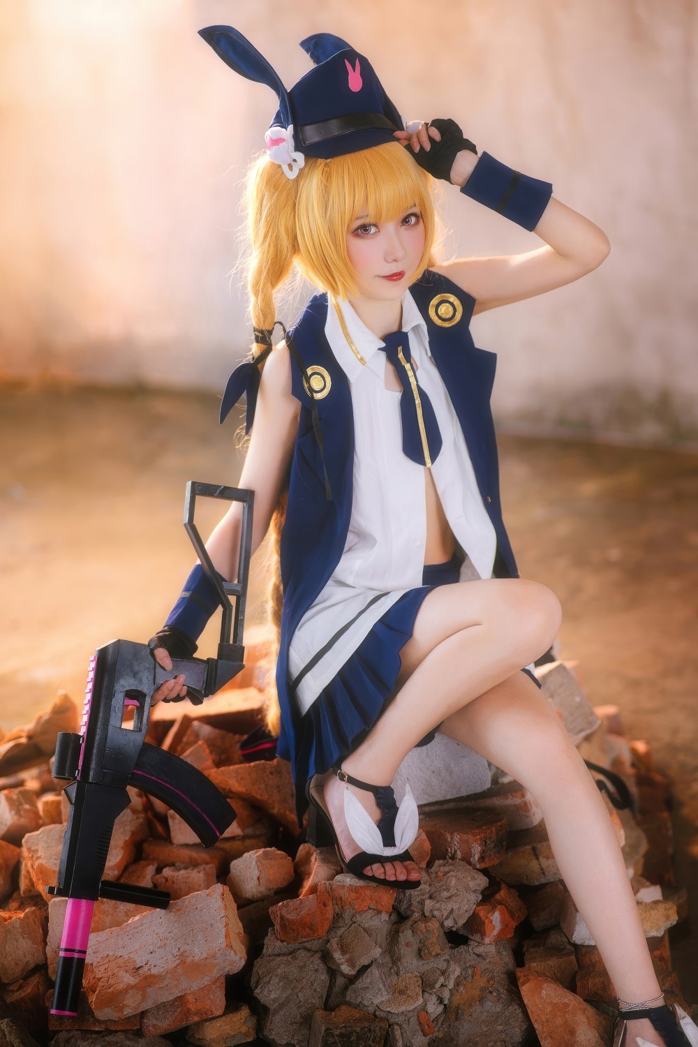 阳炎型小菠萝-少女前线-SR3MP小旋风[21P] COS网红博主 预览1图