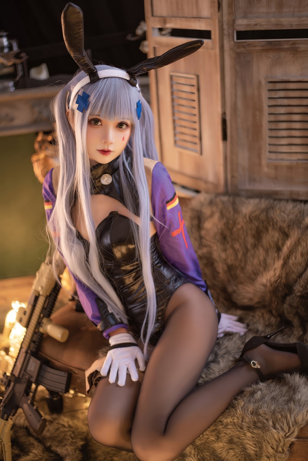 阳炎型小菠萝-少女前线-HK416兔女郎[22P] COS网红博主 预览2图