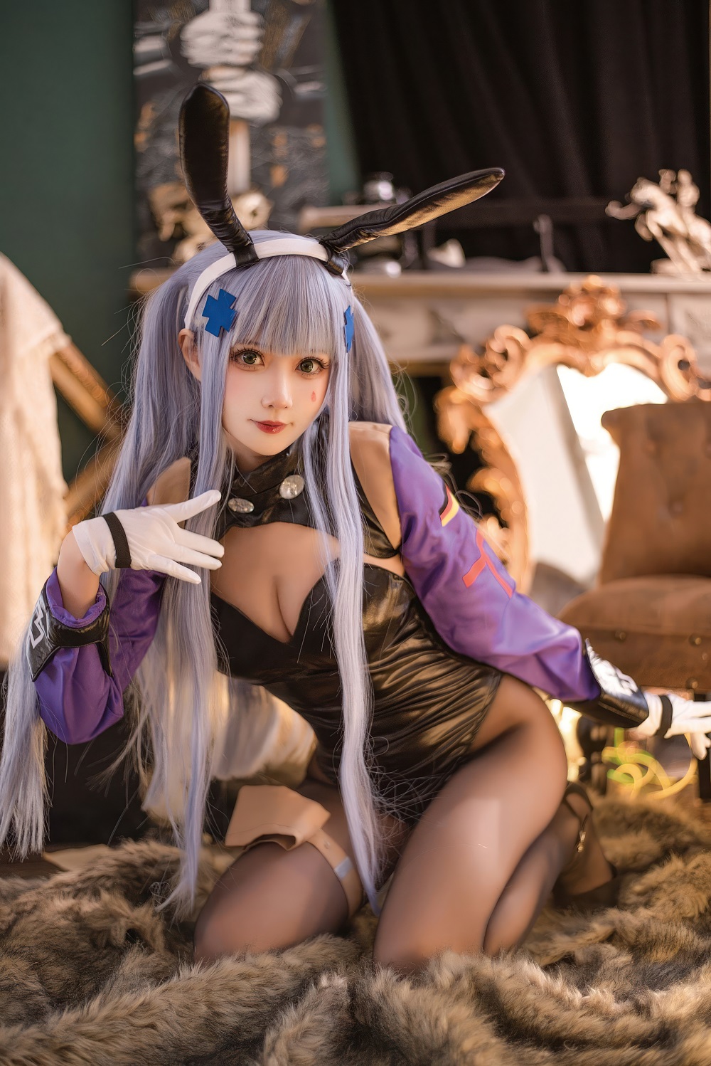 阳炎型小菠萝-少女前线-HK416兔女郎[22P] COS网红博主 预览1图